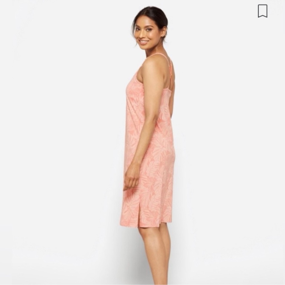 Pact Pink and Peach Fit & Flare Midi Dress with Built in Bra - Picture 3 of 10